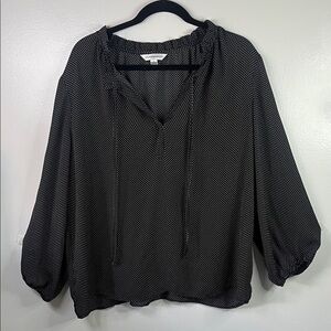 Counterparts Black and White Polka Dot Blouse